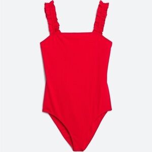 Raina Ruffle Straps Knit Bodysuit